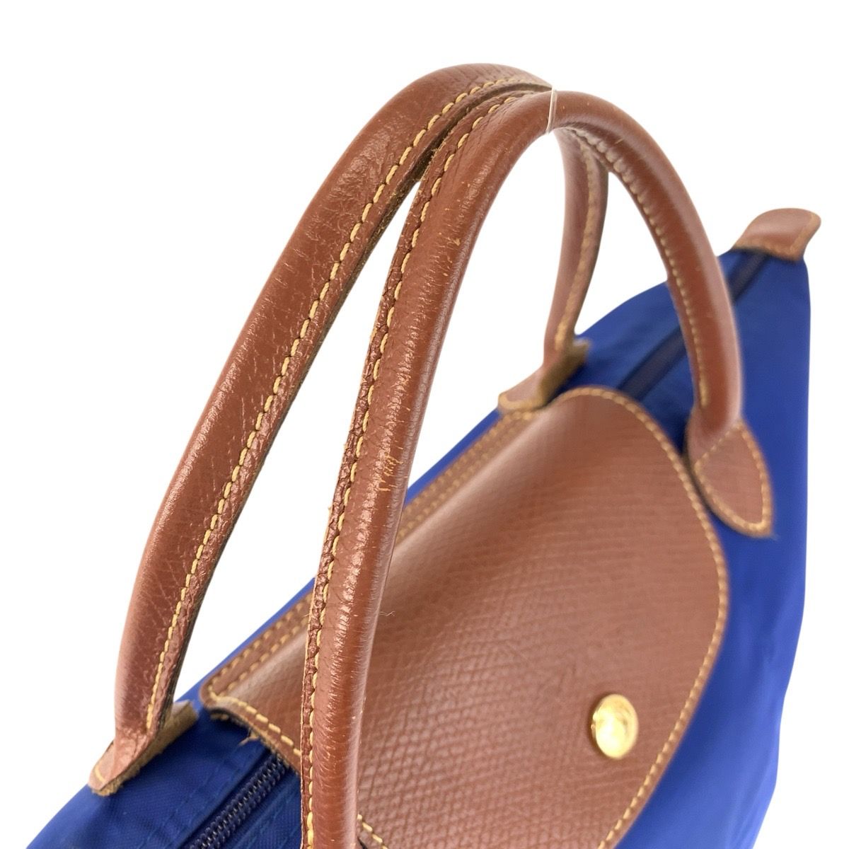 Longchamp ロンシャン ルプリアージュ ブルー ブラウン ゴールド金具 