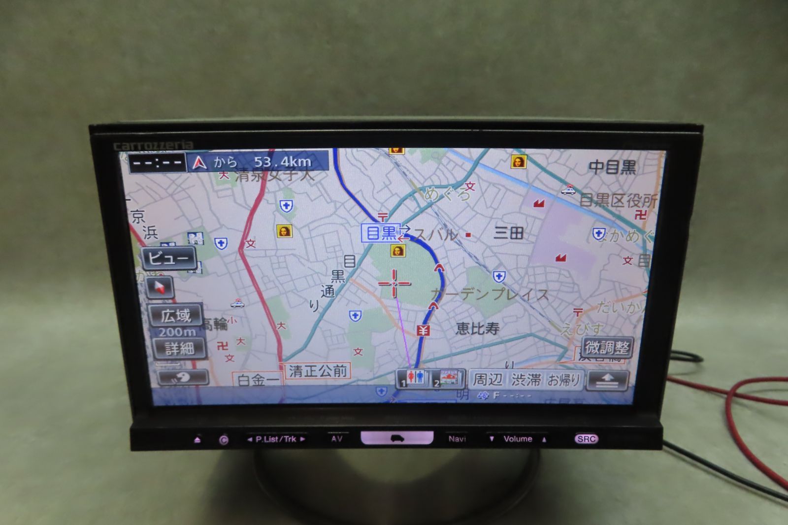 タッチパネル正常★動作保証付★F6721/カロッツェリア　AVIC-HRZ990　HDDナビ　地図2012年　地デジTVフルセグ内蔵　CD DVD再生OK　本体のみ
