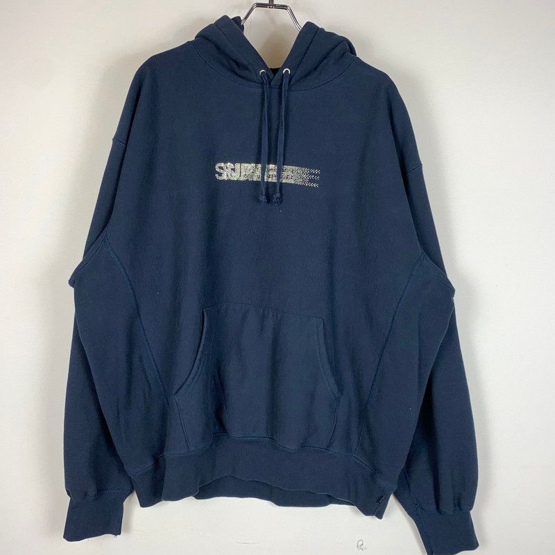 【中古品】Supreme シュプリーム × SWAROVSKI スワロフスキー コラボ MOTION LOGO HOODED SWEATSHIRT モーションロゴ フーデッドスウェット トップス プルオーバーパーカー【149-260610-ko-15-tei】