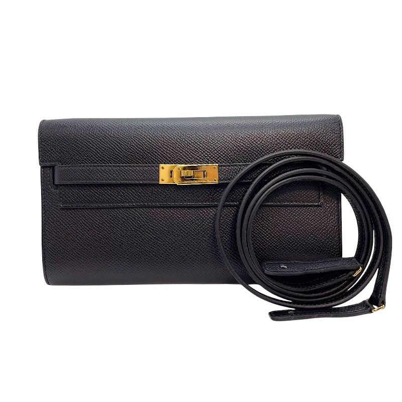 エルメス HERMES ケリートゥーゴー Y刻 ブラック ゴールド金具 ヴォーエプソン エプソン レディース ショルダーバッグ