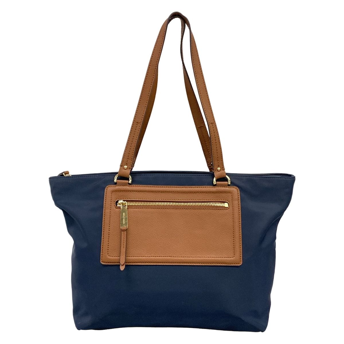 COLE HAAN(コールハーン) ショルダーバッグ - ネイビー×ブラウン GRAND 