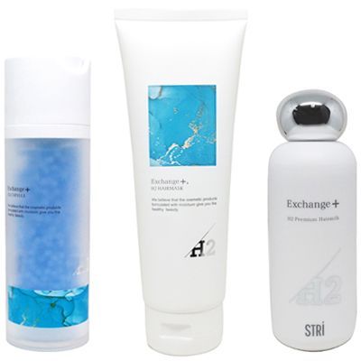 ● 3点セット販売 ストリ エクスチェンジ プラス H2 カプセル 100ml ＋ ヘアマスク 250ml + プレミアム ヘアミルク 100ml サロン専売 美容室専売 水素 STRI