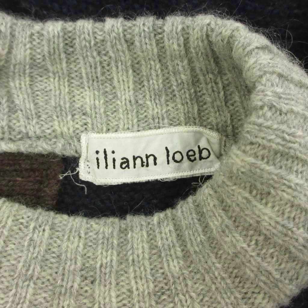 イリアンローブ iliann loeb ニット セーター ウール 紺 ネイビー