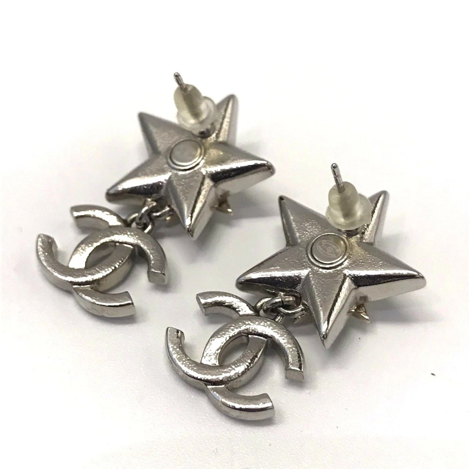 シャネル レディースピアス ココマークラインストーンスター アクセサリー 中古