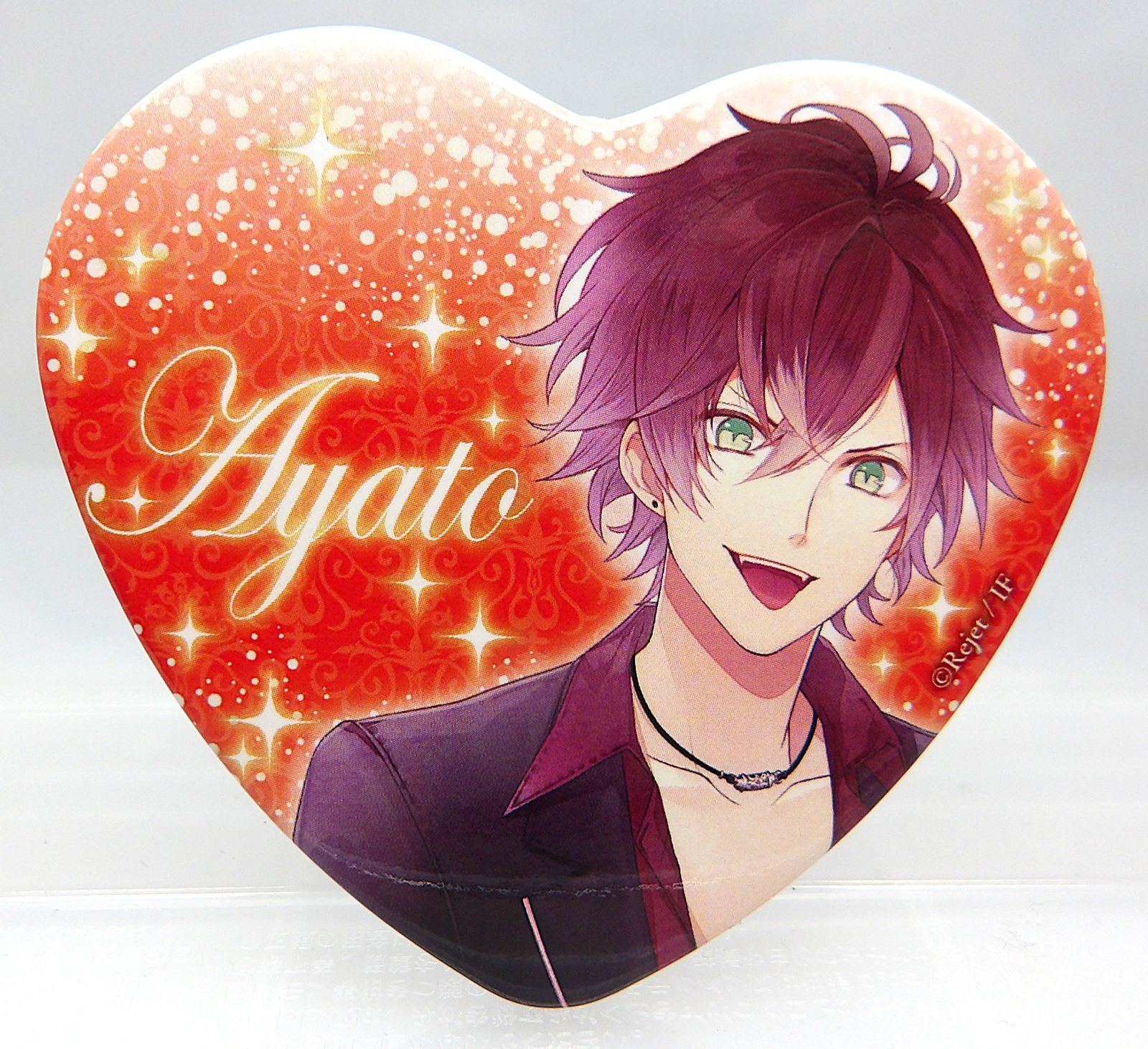 中古】逆巻アヤト DIABOLIK LOVERS CLUB 万魔殿 ビッグハート缶バッジ