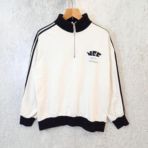 NEE ニー NEE ツアーグッズ 6th TOUR「EXOTIC METTYA YANKEE」ハーフジップ スウェット ライン トラックトップ ホワイト Lサイズ 〇◇☆