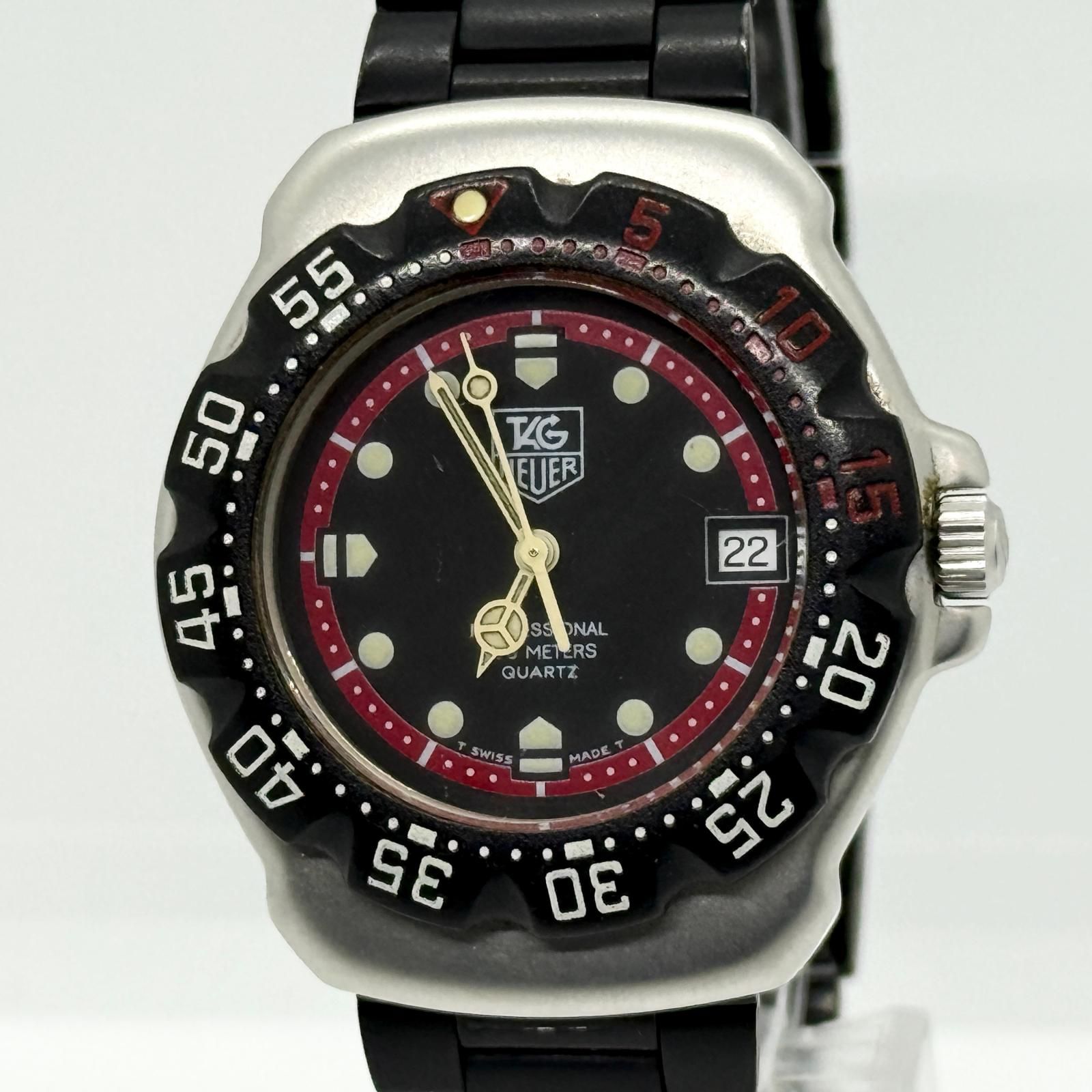 TAG HEUER タグホイヤー プロフェッショナル 200m ブラック QZ