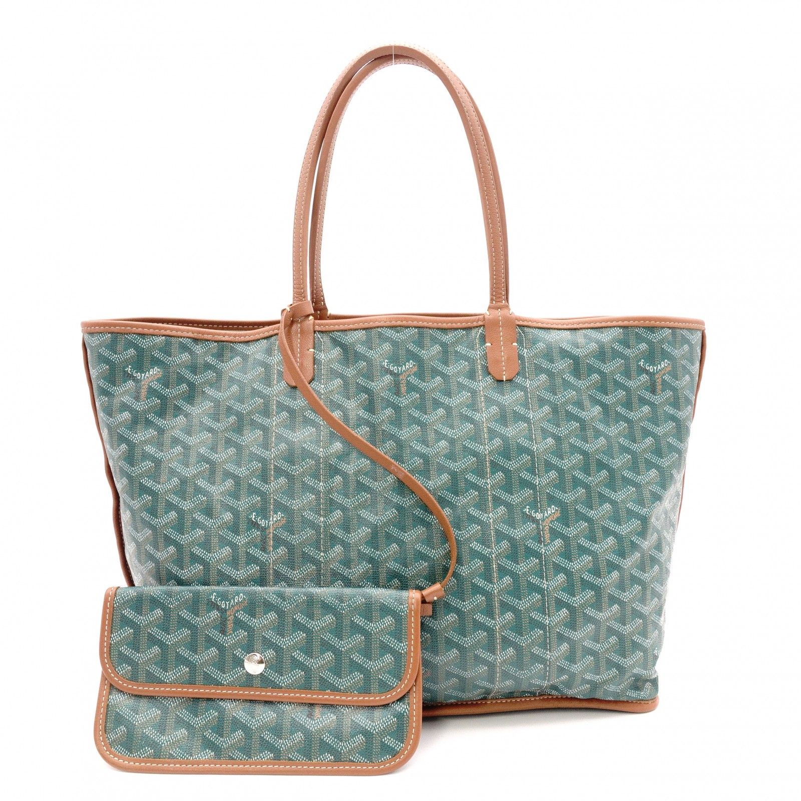 GOYARD ゴヤール リバーシブル ペルテュイ PM トートバッグ/PVC/レザー グリーン系