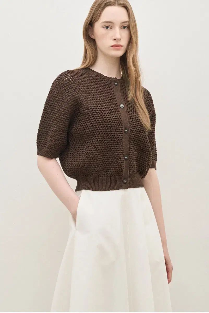 the CASHMERE クロシェ カーディガン The HANDSOME