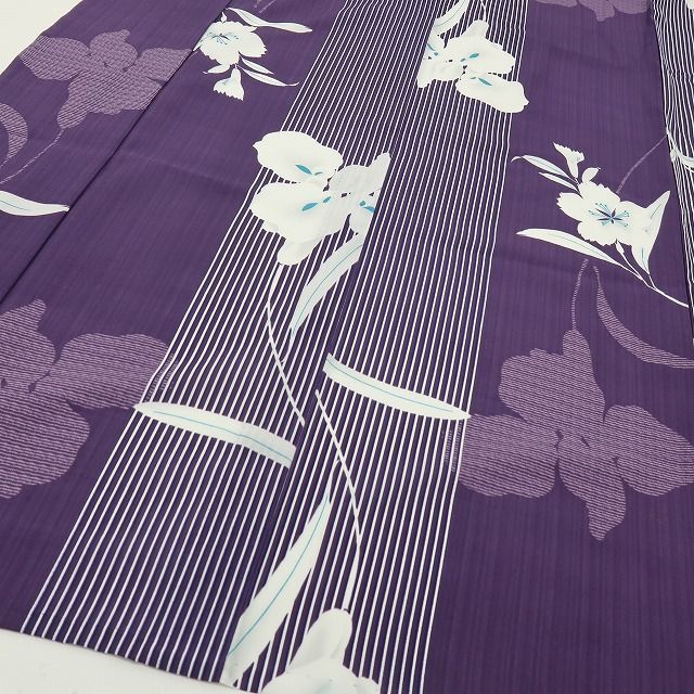 六花-RIKKA- 美品 撫松庵謹製 桜 縦縞 トールサイズ 薄物 紗❀桜と蘭が
