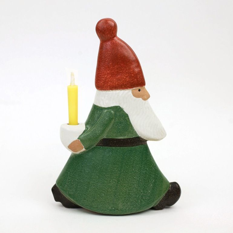 【新品】【1点販売】Lisa Larson[リサラーソン]ストレスサンタ(グリーン)[サンタ キャンドルスタンキャンドルホルダー クリスマス デコレーション 陶器 置物 オブジェ 北欧 インテリア]