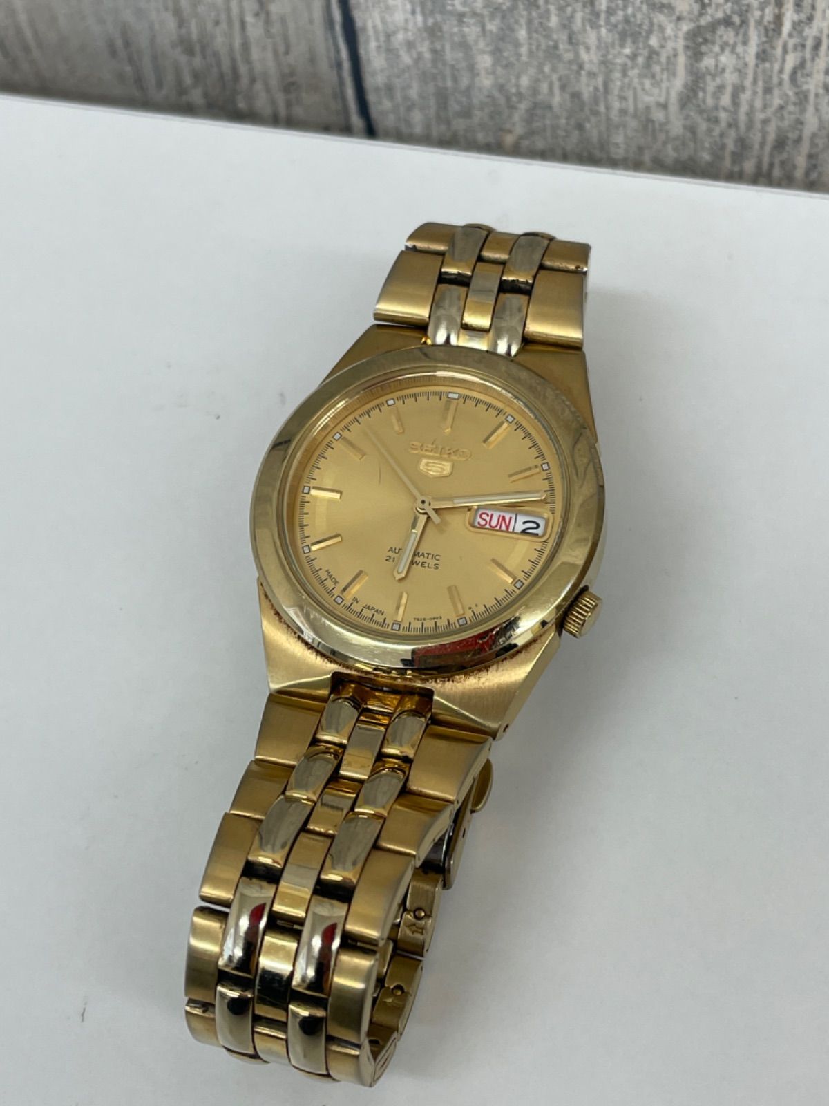 爆買い，新品 E【ヴィンテージ】SEIKO 5 自動巻き 腕時計 7S26-08V2