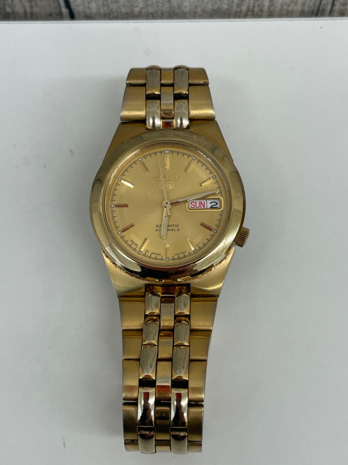 爆買い，新品 E【ヴィンテージ】SEIKO 5 自動巻き 腕時計 7S26-08V2