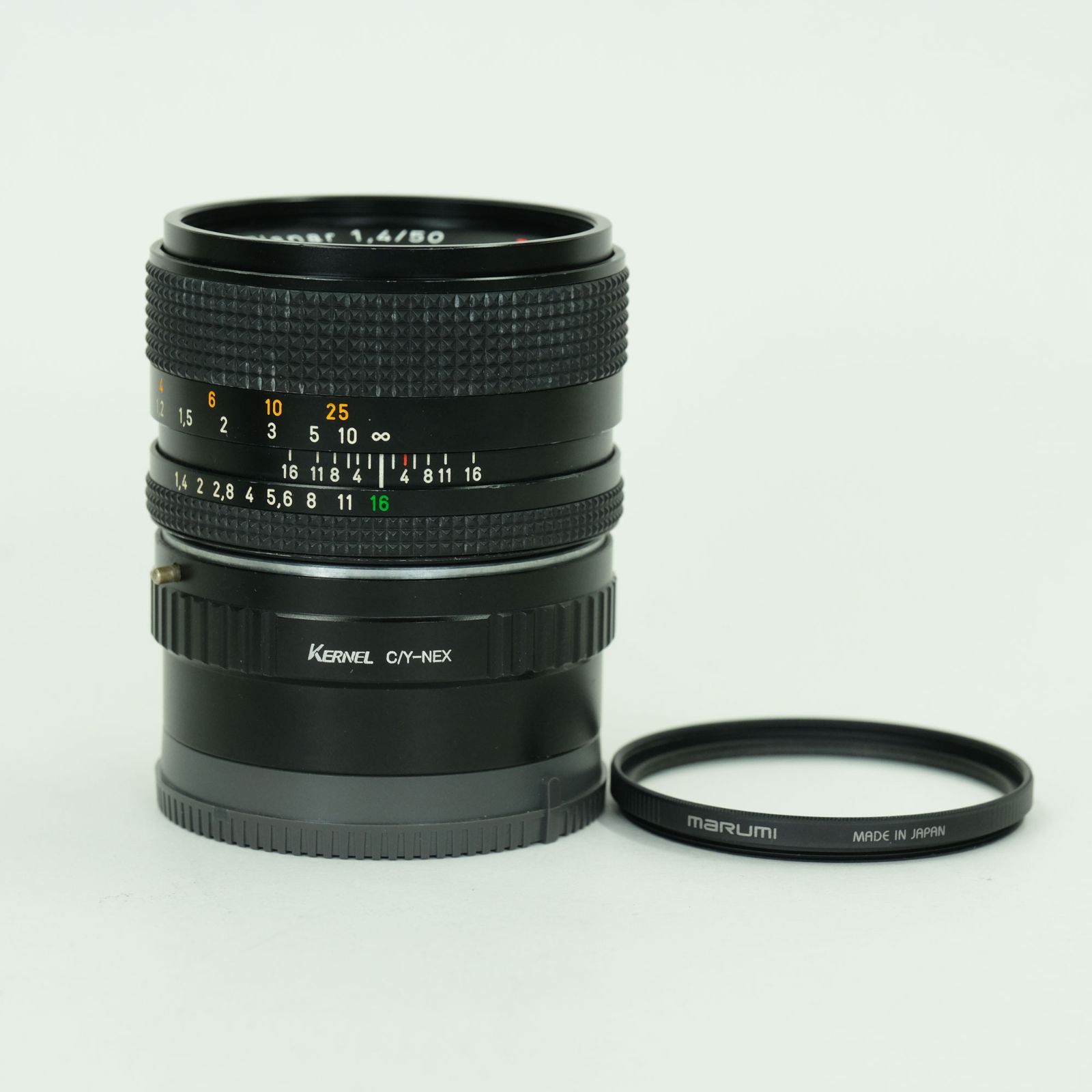 並品｜マウントアダプター付] Carl Zeiss Planar T* 50mm F1.4（MM