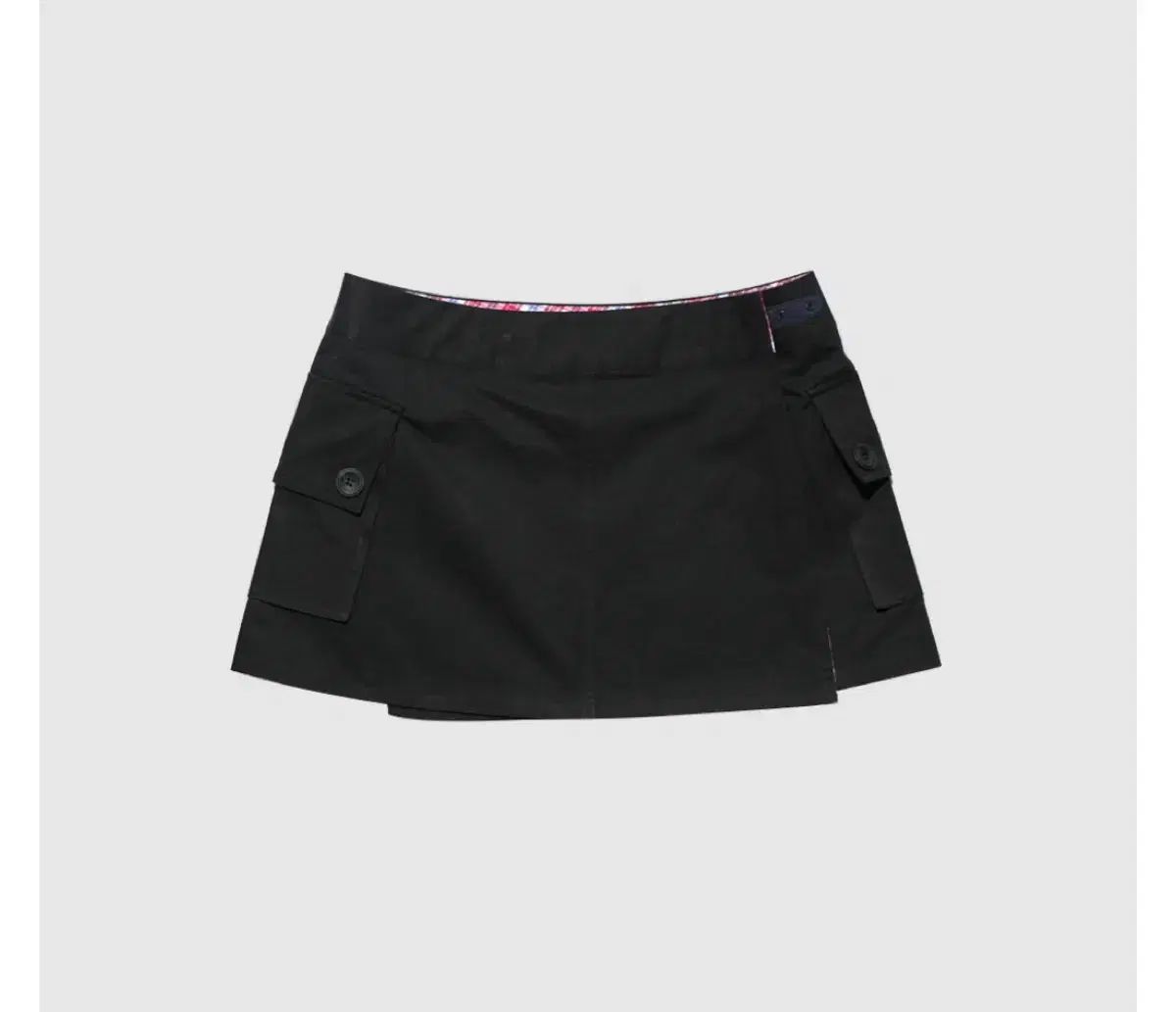 インアンドヤンインハ ウール リバーシブル ミニ スカート black