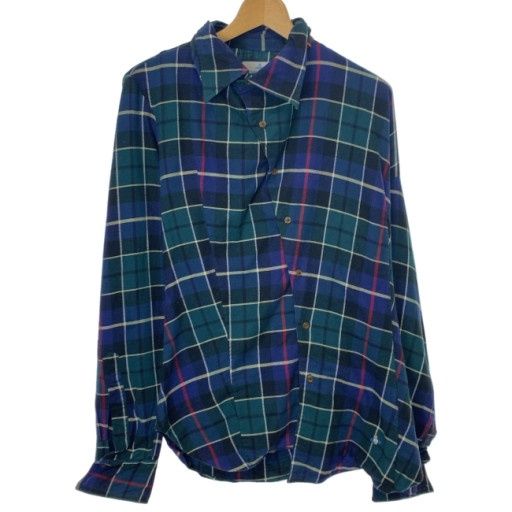 【中古】　Vivienne Westwood　ネルシャツ　フランネル　長袖　トップス　レギュラーカラー　日本製　古着　/4304
