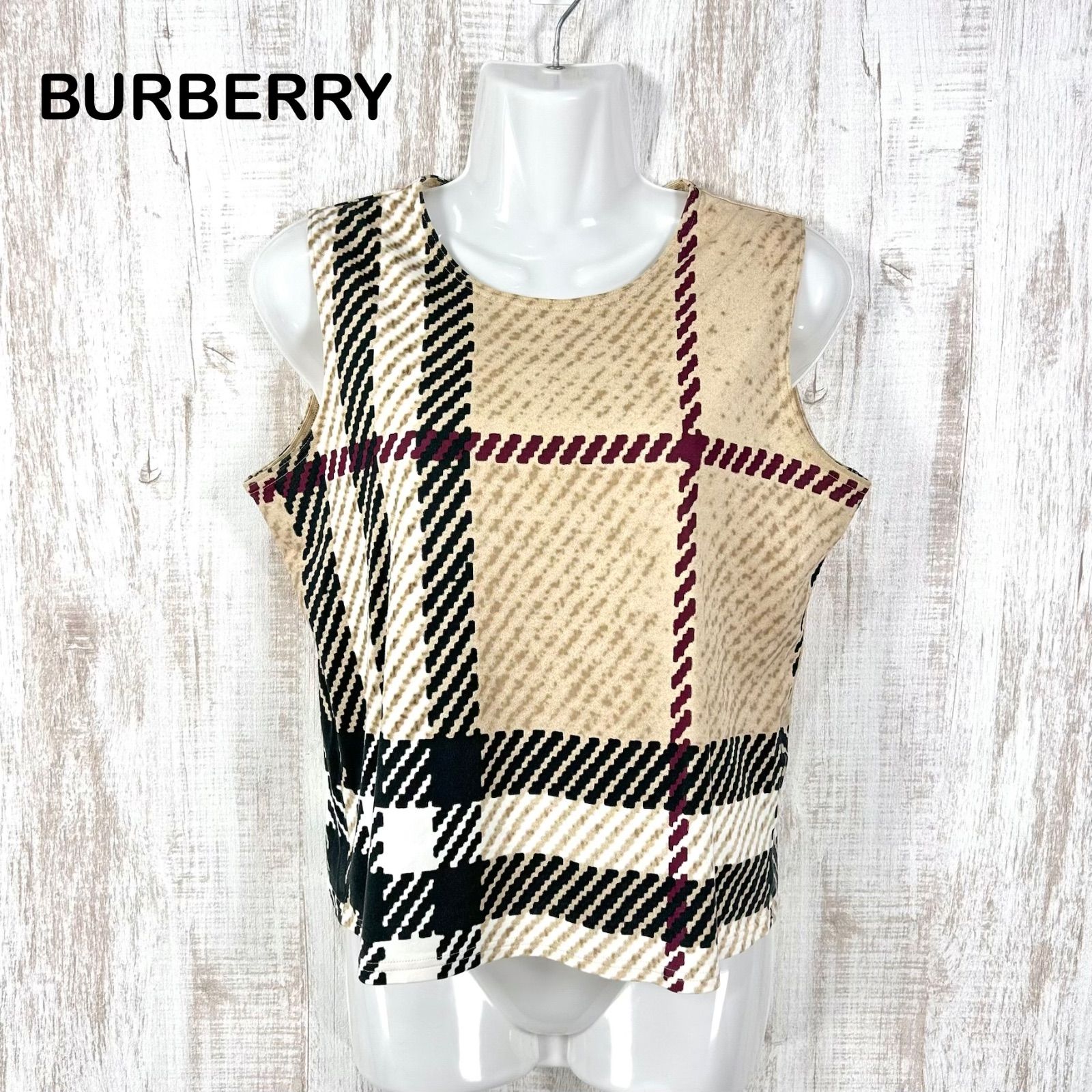BURBERRY LONDON バーバリーロンドン メガノバチェック タンクトップ ベージュ