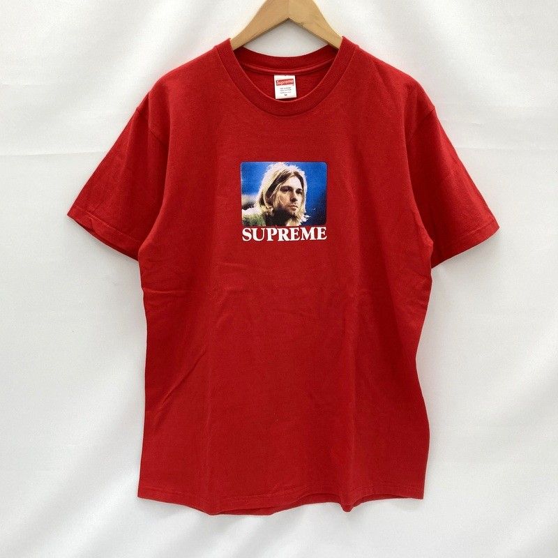 Supreme シュプリーム Kurt Cobain Tee カート・コバーン Tシャツ 美品 Mサイズ 半袖 プリント ロゴ クルーネック ストリート メンズ レッド トップス ★SS116