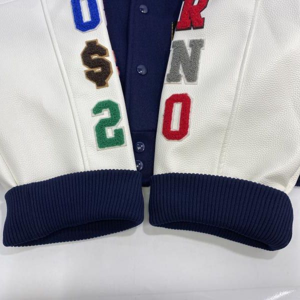 中古】Supreme 25ss Praises Varsity Jacket ネイビー サイズS