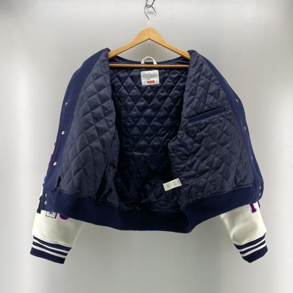 中古】Supreme 25ss Praises Varsity Jacket ネイビー サイズS