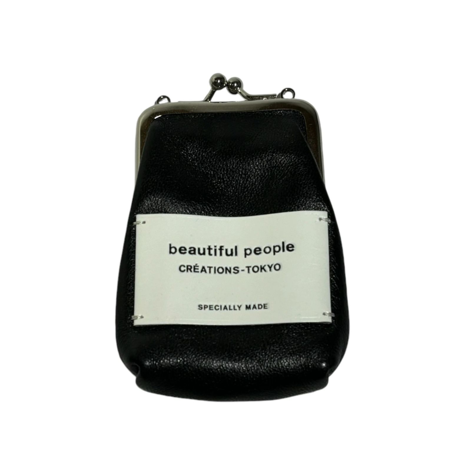 [城東81-034] beautiful people mini clasp pouch ビューティフルピープル がま口 ミニポーチ チェーン付