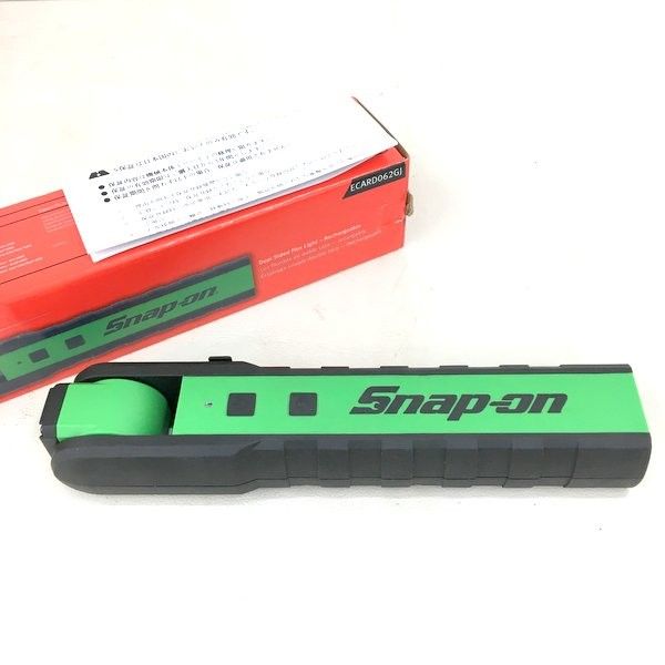 Snap-on スナップオン デュアルサイドフレックスライト ECARD062GJ 800ルーメン LEDワークライト グリーン ケーブル欠品 ほぼ未使用 ★DT722