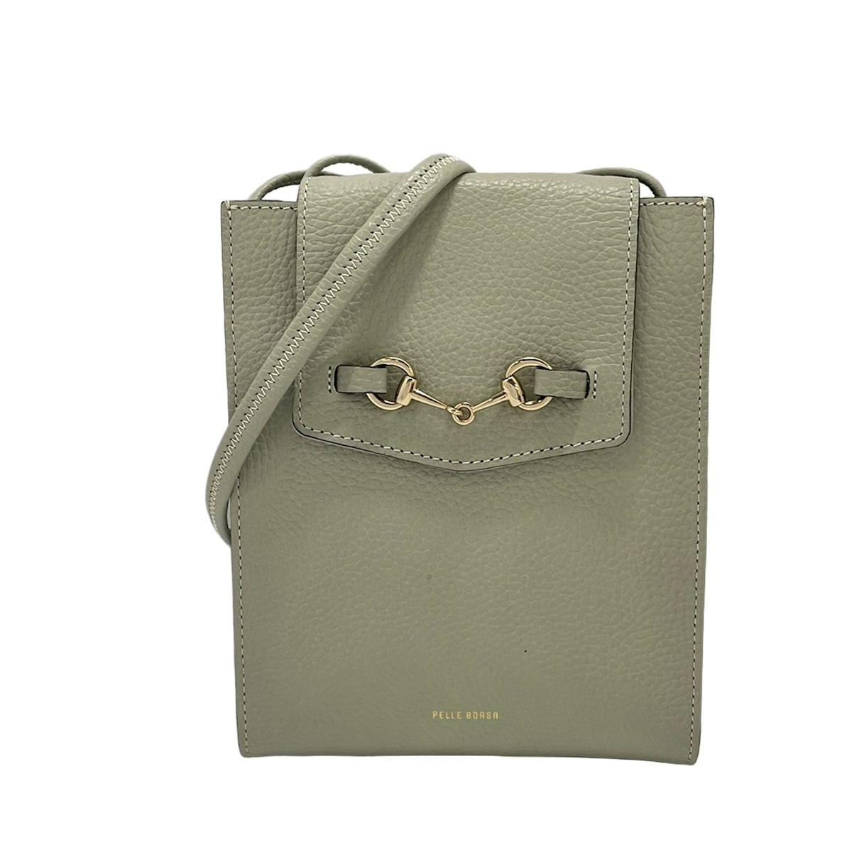 PELLE BORSA(ペレボルサ) ショルダーバッグ - ライトグレー レザー