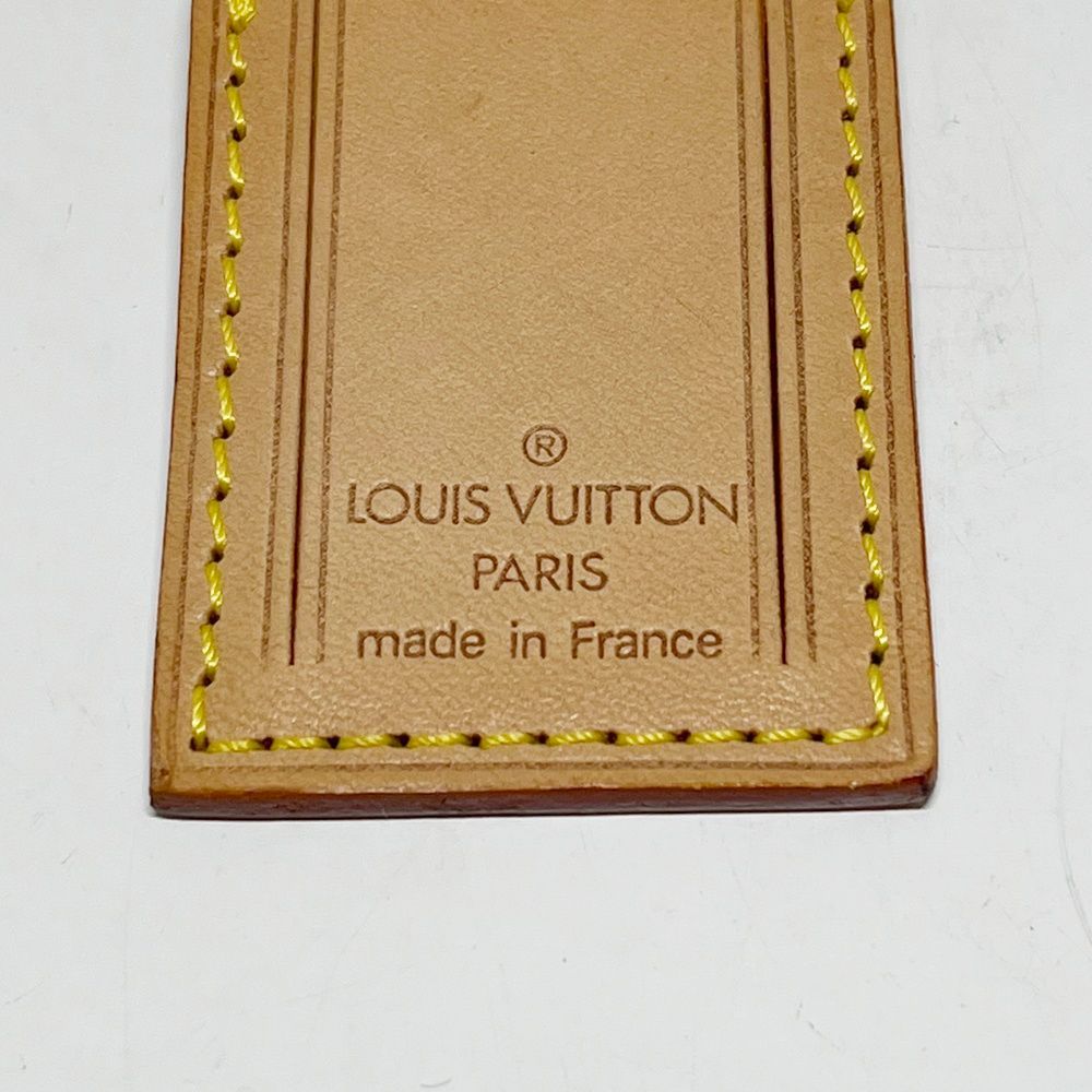 LOUIS VUITTON【ルイヴィトン】ネームタグ ヌメ革 ブラウン ゴールド