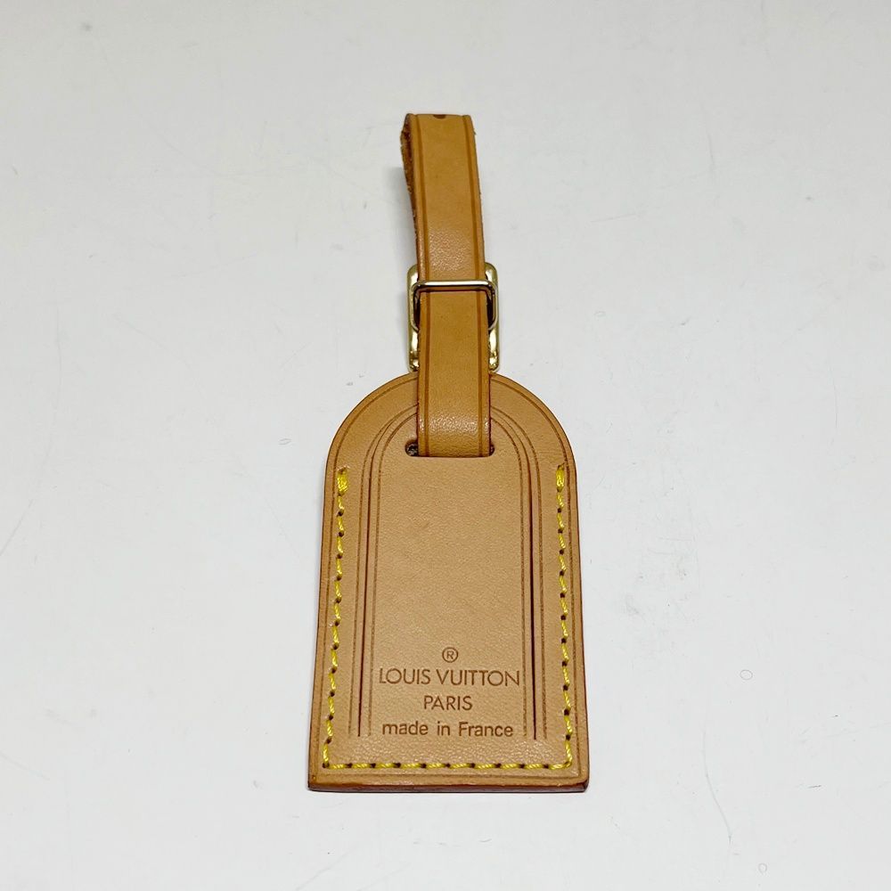 LOUIS VUITTON【ルイヴィトン】ネームタグ ヌメ革 ブラウン ゴールド