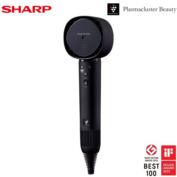 【新品】シャープ プラズマクラスタードレープフロードライヤー IB-WX902-B ミッドナイトブラック SHARP ヘアドライヤー Plasmacluster Beauty ブラック系 速乾 地肌ケア 温風 冷風 アプリ対応