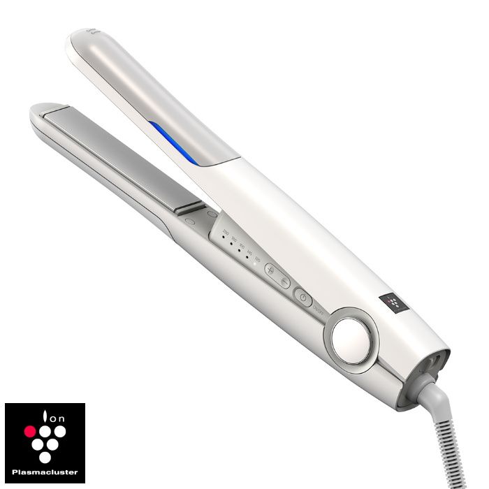 【新品】シャープ プラズマクラスターストレートアイロン IB-S8000-W ルミナスホワイト SHARP ヘアアイロン ホワイト系 ダイヤモンドコーティング 海外でも使えるマルチボルテージ仕様 自動電源オフ