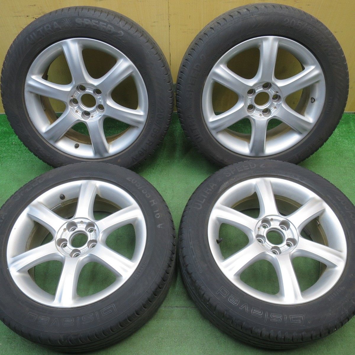 バリ溝！23年！キレイ！8.5分★ワーゲン ニュービートル 純正 BBS RD198 205/55R16 ギスラベット ULTRA SPEED2 16インチ PCD100/5H★6052605NJノ