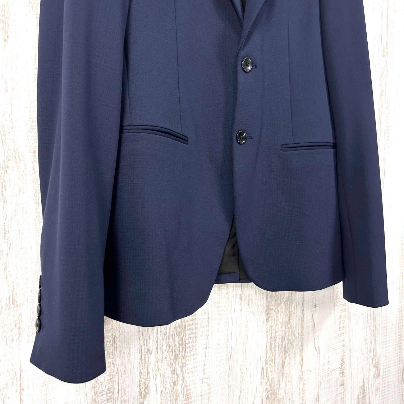 ZARA ザラ テーラードジャケット ネイビー スーツ - メルカリ