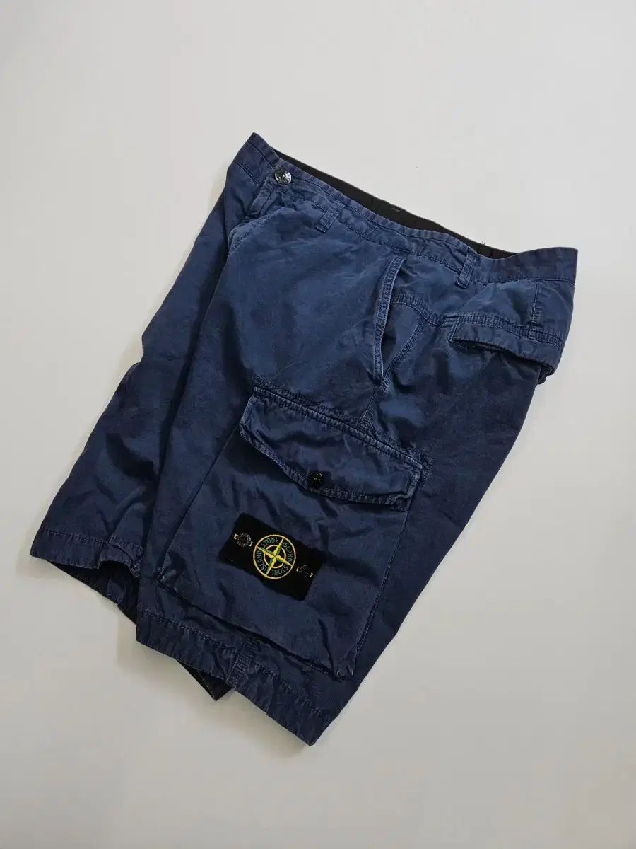 STONE ISLAND ストーンアイランド ネイビー ハーフパンツ ショーツ カーゴハーフパンツ 34