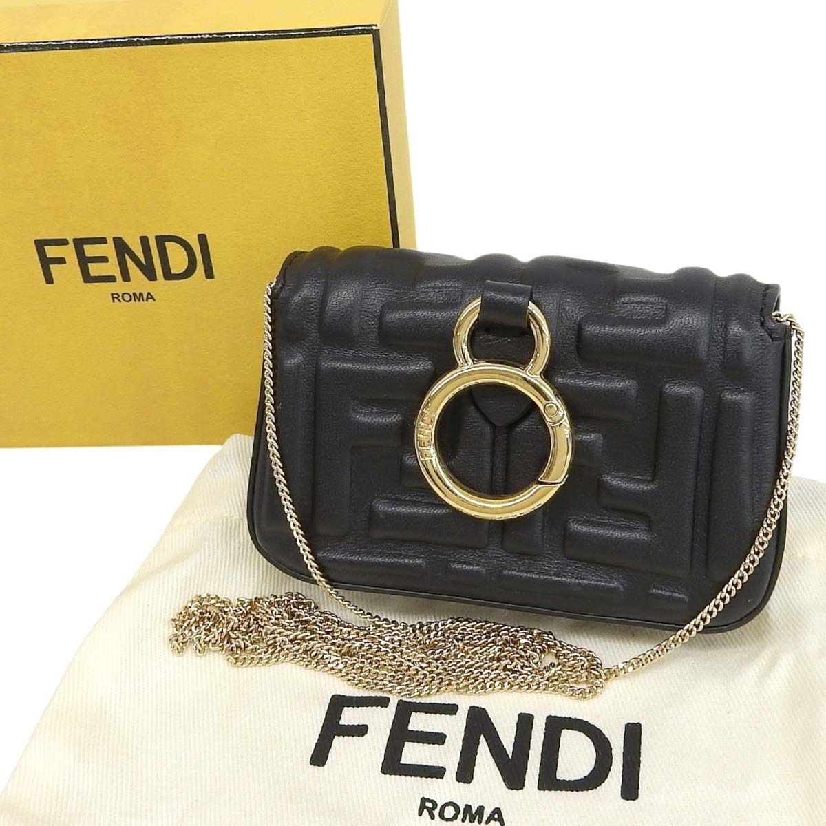 フェンディ FENDI ナノバッケトチャーム ミニバッグ ショルダーバッグ 