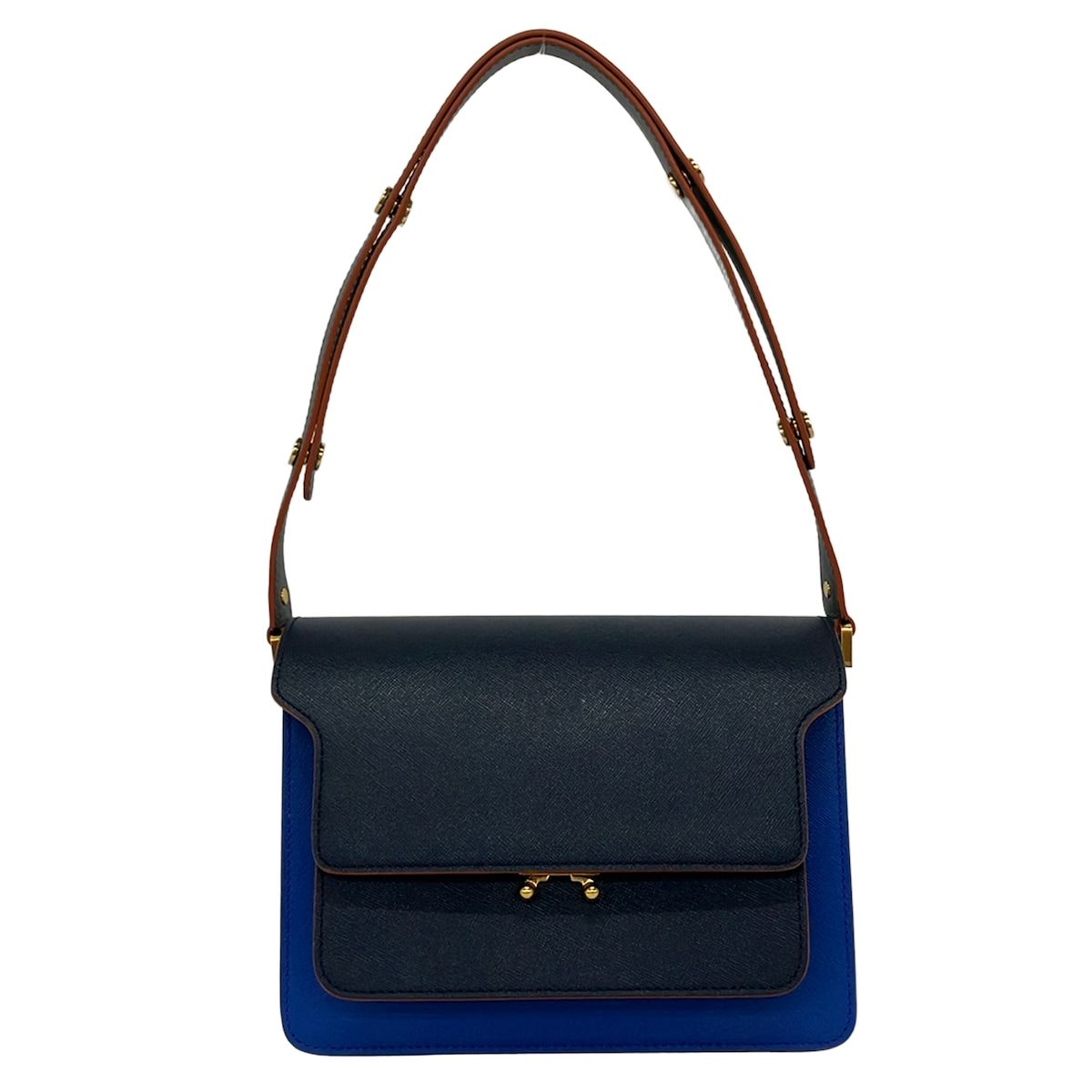 MARNI(マルニ) ショルダーバッグ トランク SBMPN09U57 ダークネイビー×ネイビー×グレー レザー