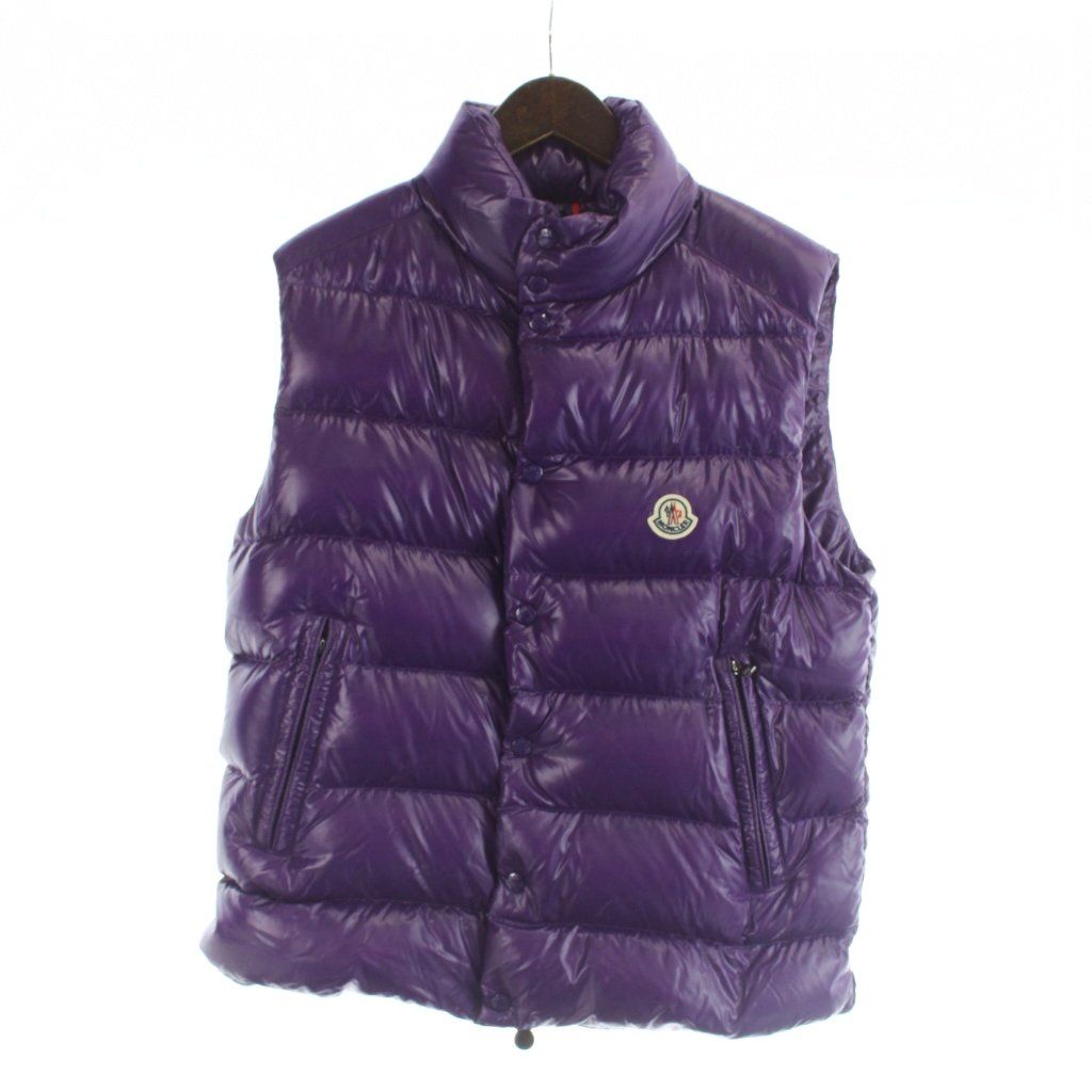 モンクレール MONCLER 22AW H20911A00096 TIBB GILET ダウンベスト ロゴ ジップアップ 2 S 紫 ■GY18 /MQ