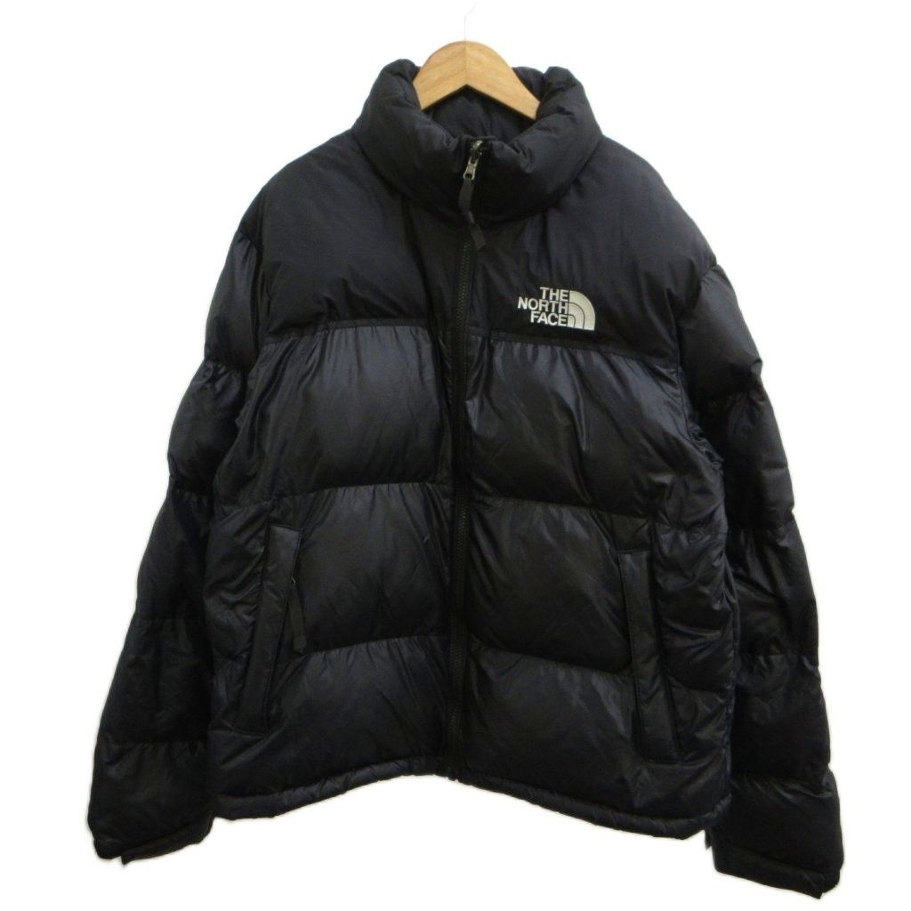 ザノースフェイス THE NORTH FACE ヌプシ ハイブリッド ダウンボール ジャケット NUPTSE HYBRID DOWN BALL JACKET L/100 黒 ブラック 長袖 スタンドカラー ロゴ刺繍 NJ1DN60A /PP