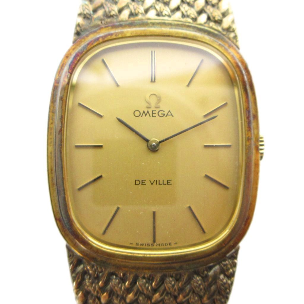 オメガ OMEGA デビル DE VILLE 腕時計 ウォッチ 手巻き ロゴ Silver ゴールド色 ■GY18 /MQ
