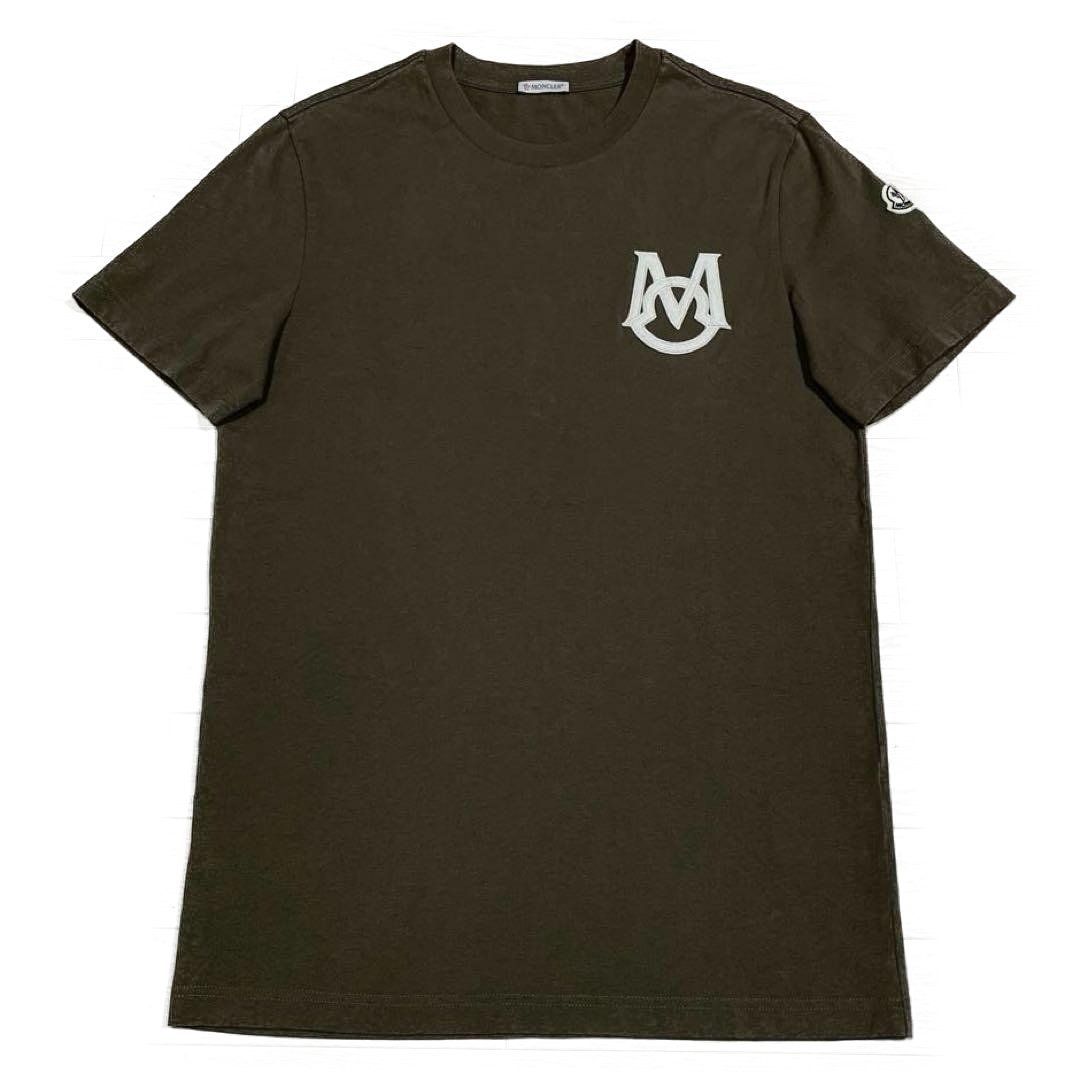 モンクレール　ロゴ　カーキ　Tシャツ　L国内正規品 5S615