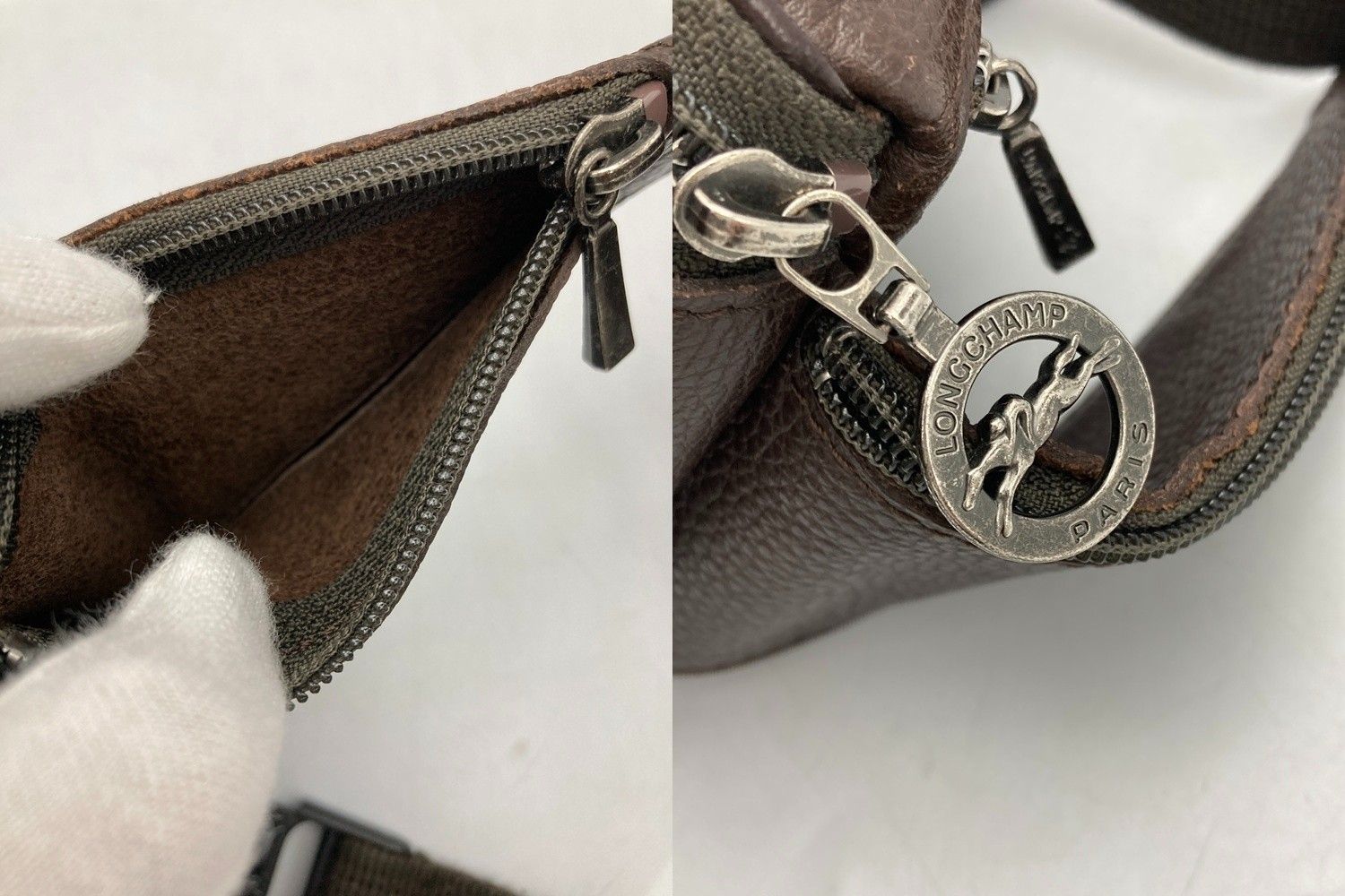 LONGCHAMP ロンシャン レザー ウエストポーチ 中古 D4 - メルカリ