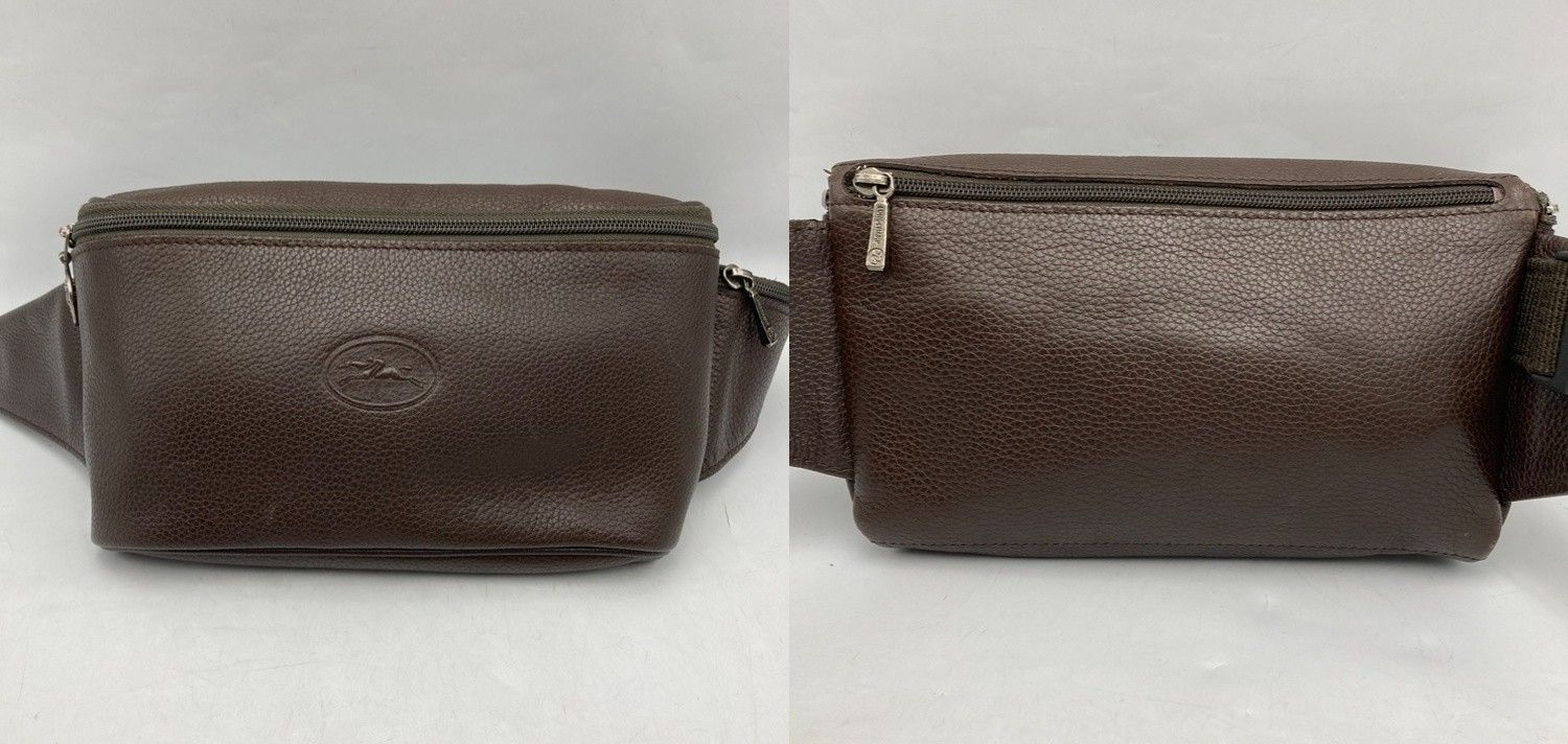 LONGCHAMP ロンシャン レザー ウエストポーチ 中古 D4 - メルカリ