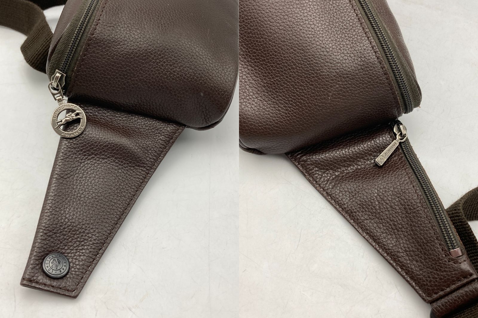 LONGCHAMP ロンシャン レザー ウエストポーチ 中古 D4 - メルカリ