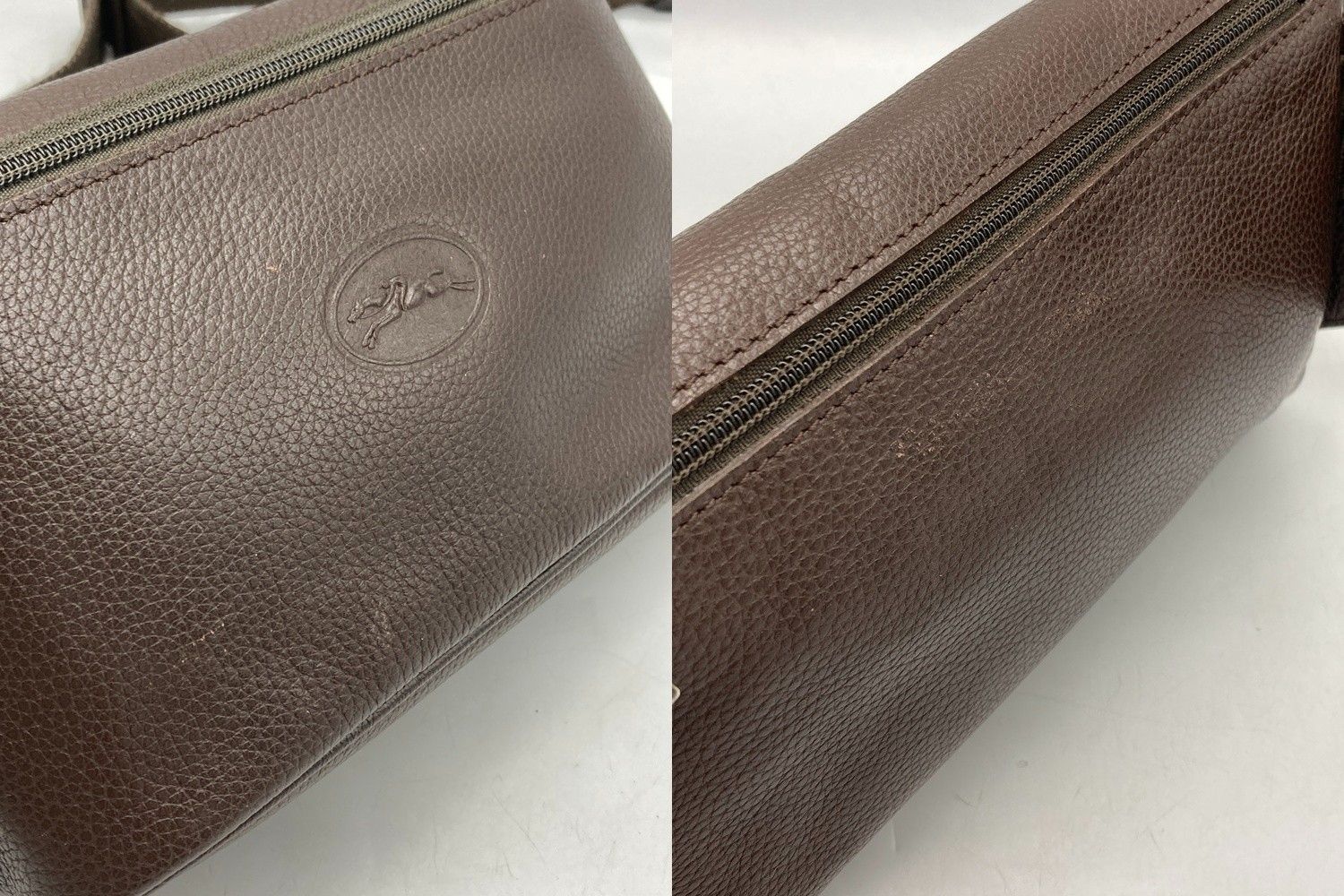 LONGCHAMP ロンシャン レザー ウエストポーチ 中古 D4 - メルカリ