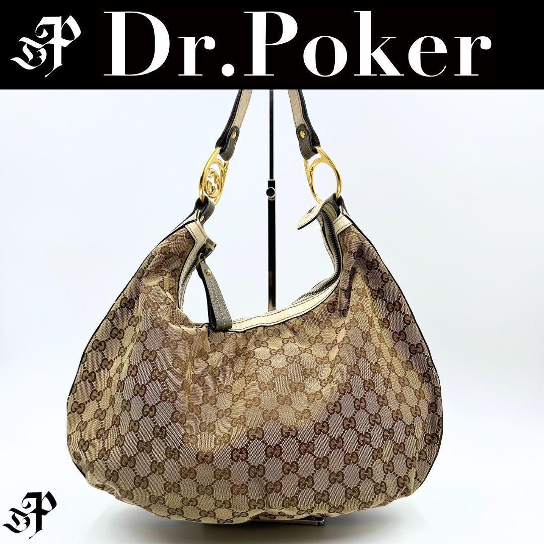 美品】Gucci GGキャンバス ホーボー ワンショルダーバッグ - メルカリ