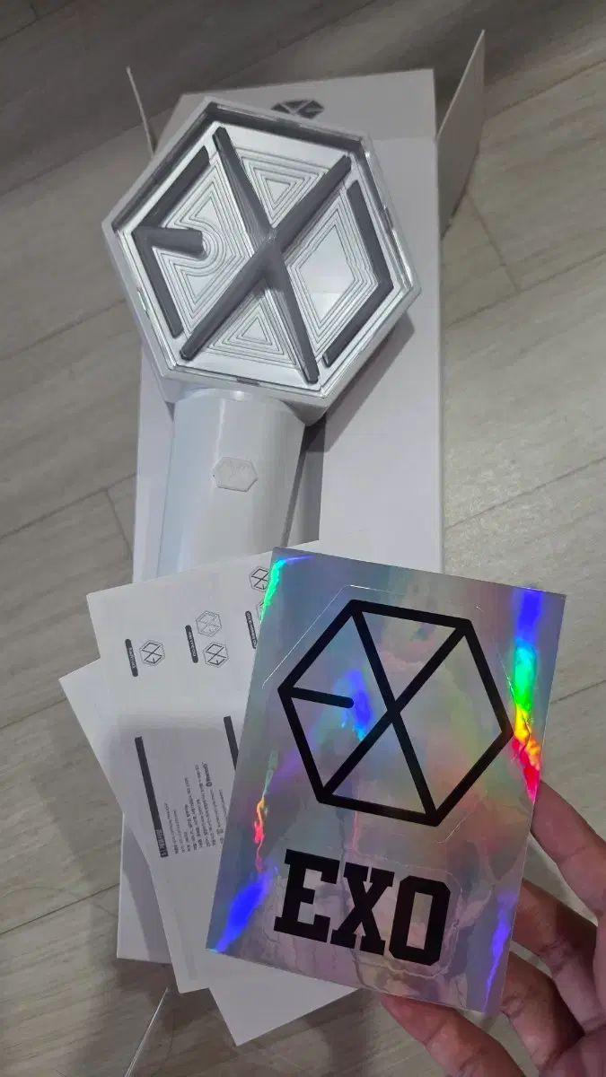 EXO 엑소 ペンライト + ホログラム ステッカー