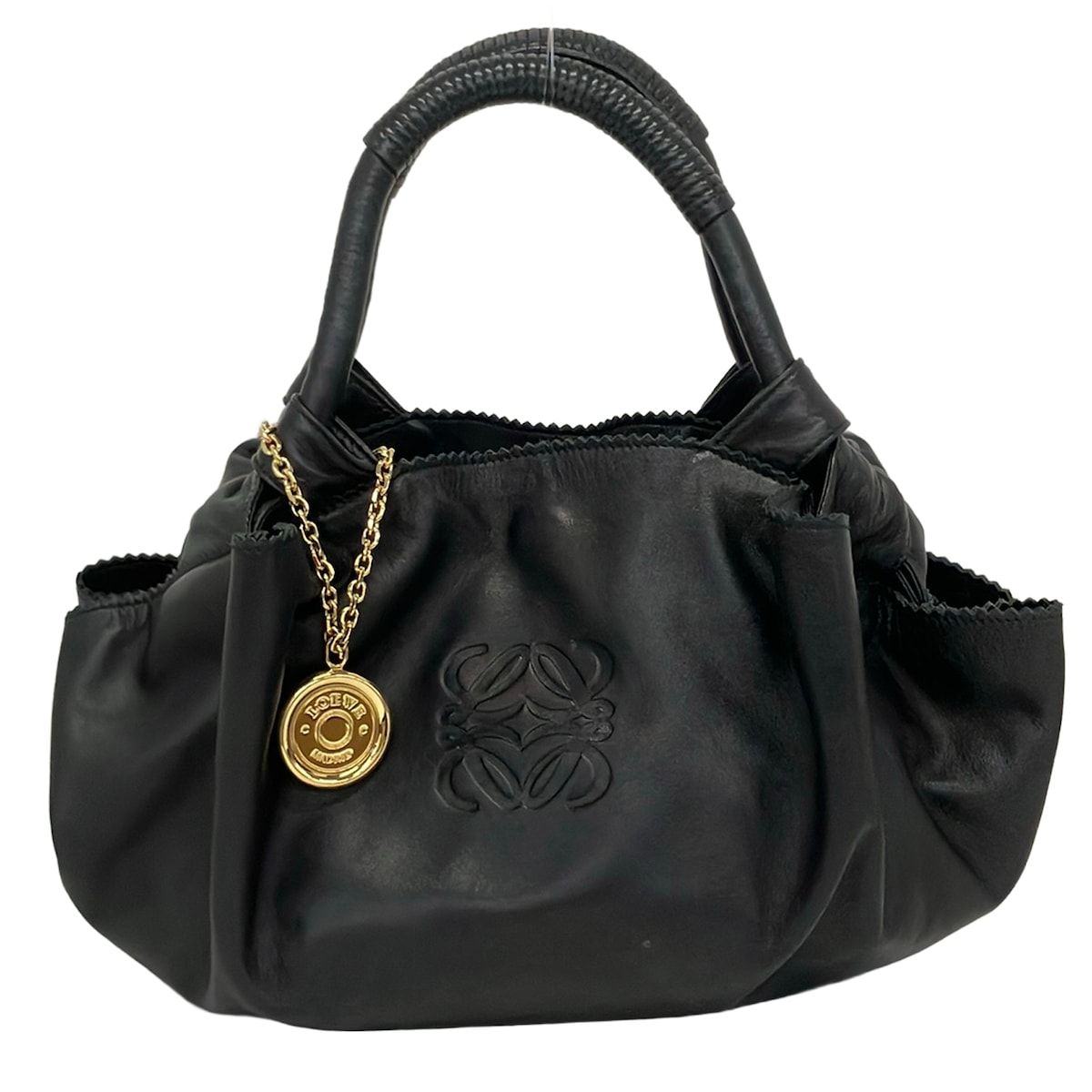 LOEWE(ロエベ) ハンドバッグ ナッパアイレ 黒 レザー