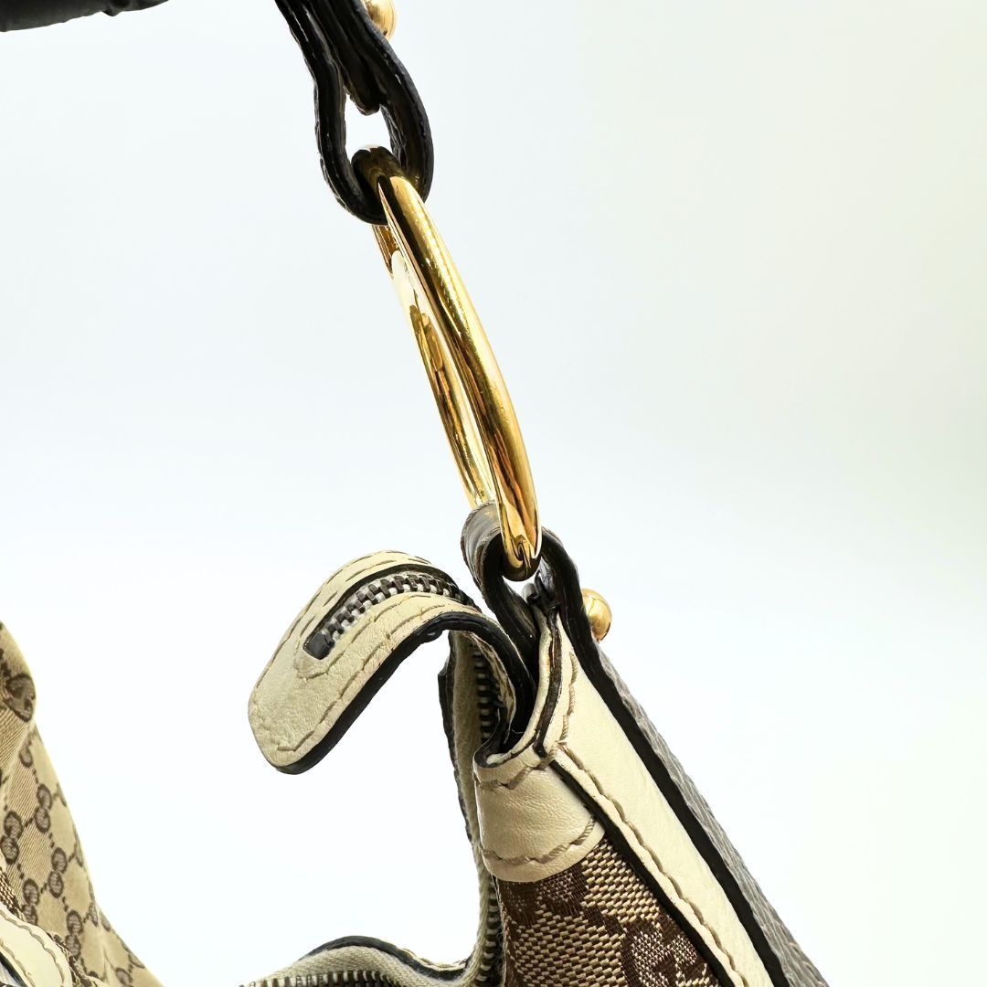 美品】Gucci GGキャンバス ホーボー ワンショルダーバッグ - メルカリ