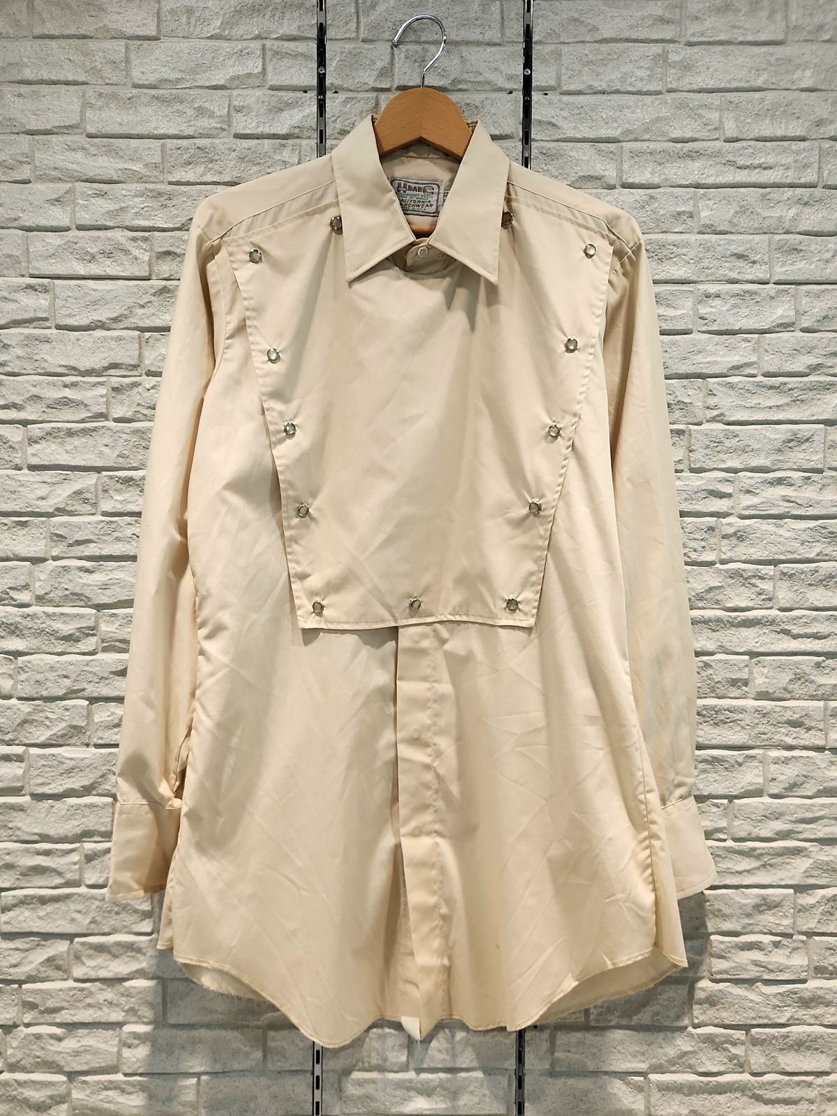 70s H BAR C エイチバーシー ビブフロント キャバルリーシャツ ウエスタンシャツ USA製