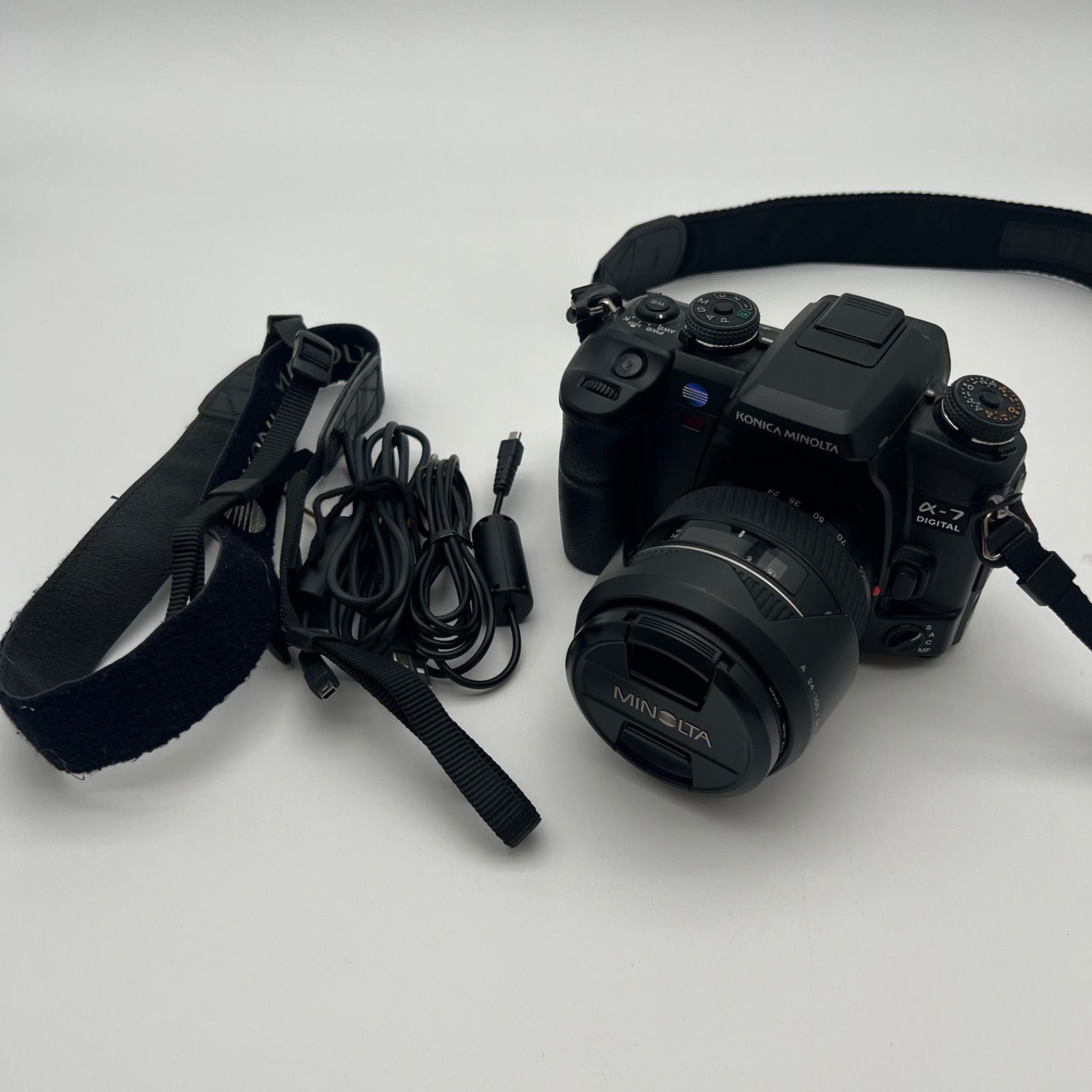 T5708 KONICA MINOLTA コニカミノルタ α-7 DIGITAL デジタル一眼レフカメラ カメラ MINOLTA AF ZOOM 24-105mm レンズ 付属品あり